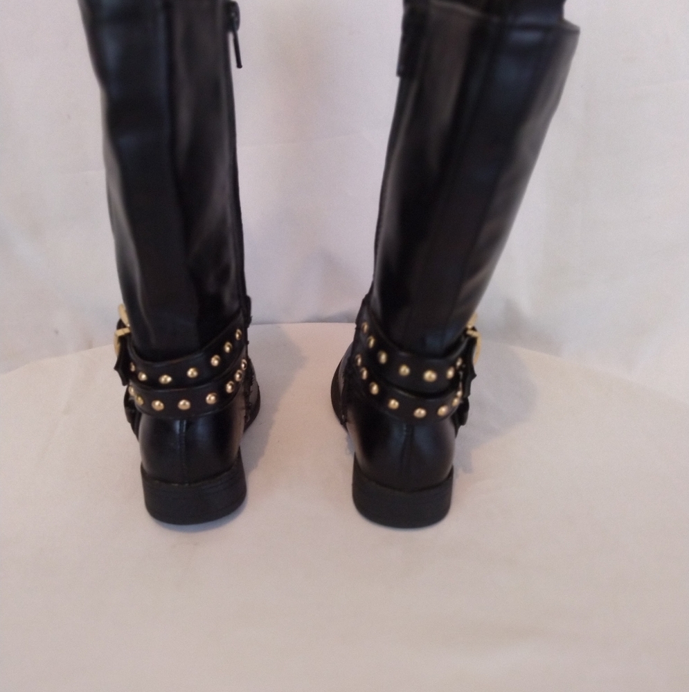 Piper Black Studded Riding Boot - Picture 9 of 14